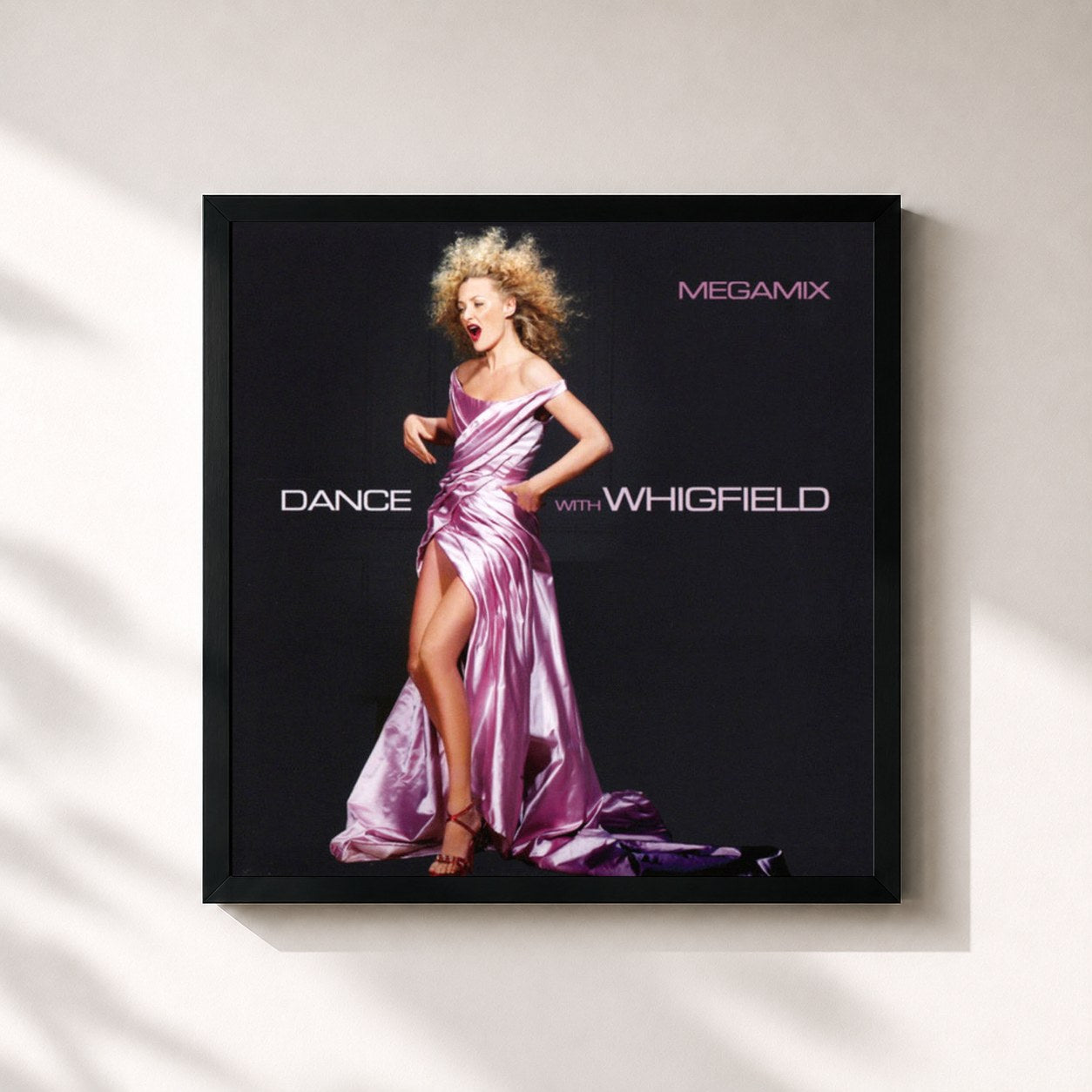#noir Tableau carré de l'album Dance with Whigfield - Megamix de Whigfield, cadre noir 32x32 cm