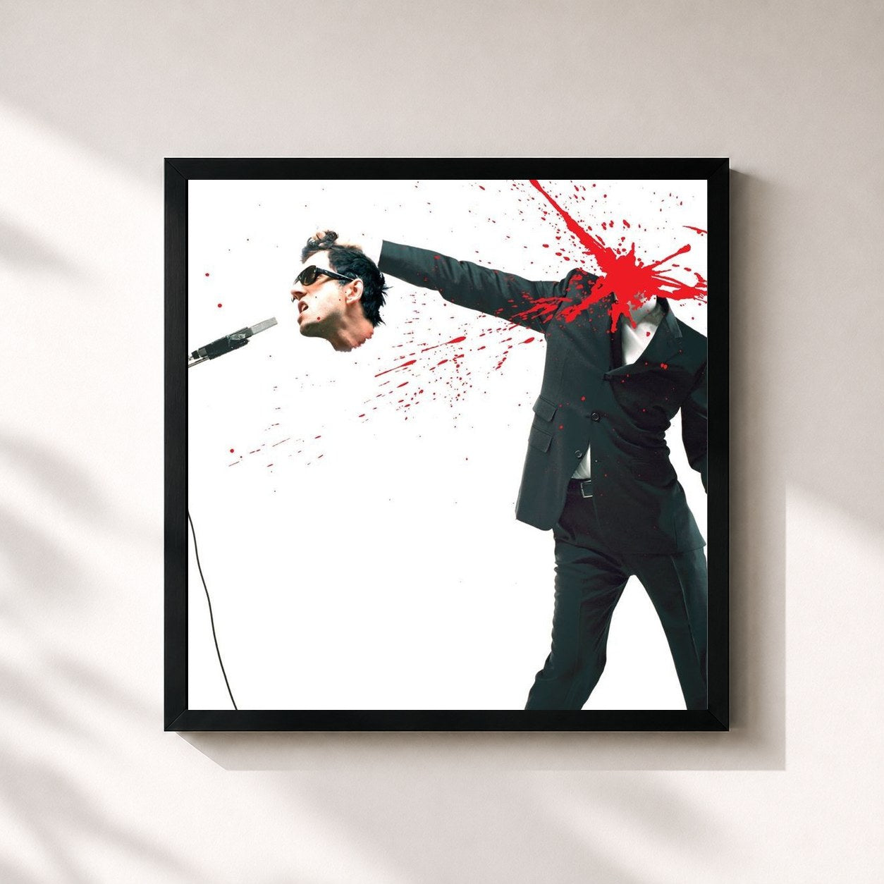 #noir Tableau carré de l'album Blow de Ghinzu, cadre noir 32x32 cm