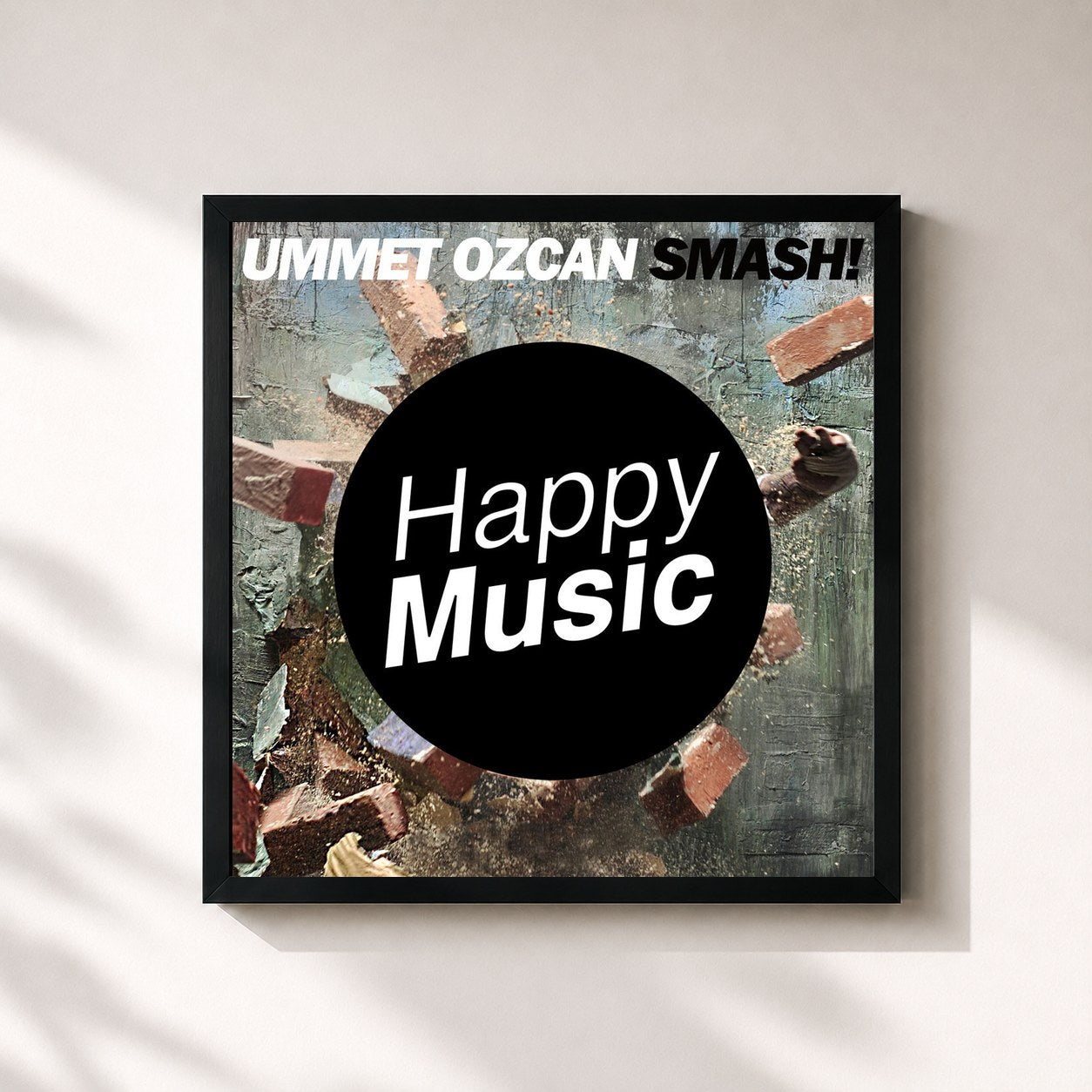 #noir Tableau carré de l'album Smash! - EP de Ummet Ozcan, cadre noir 32x32 cm