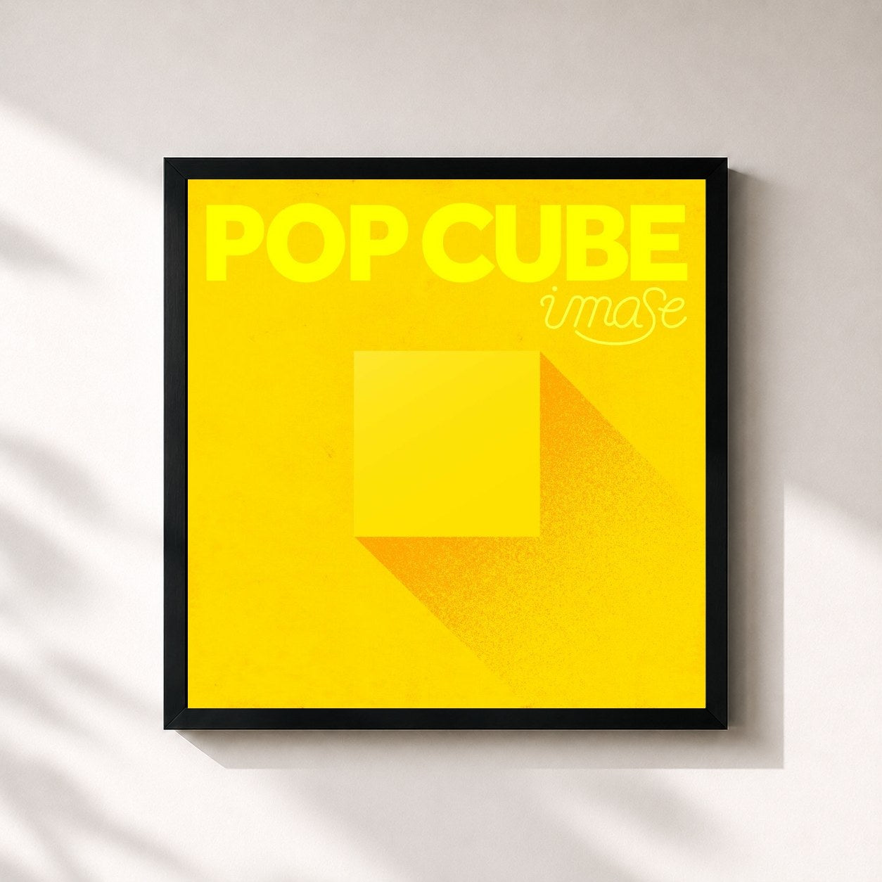 #noir Tableau carré de l'album POP CUBE de imase, cadre noir 32x32 cm