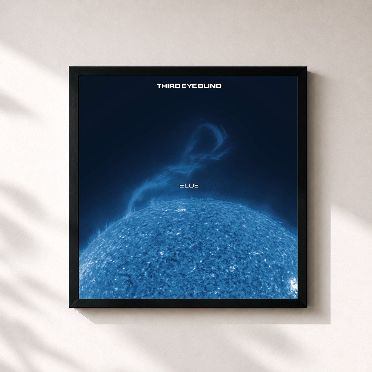#noir Tableau carré de l'album Blue de Third Eye Blind, cadre noir 32x32 cm