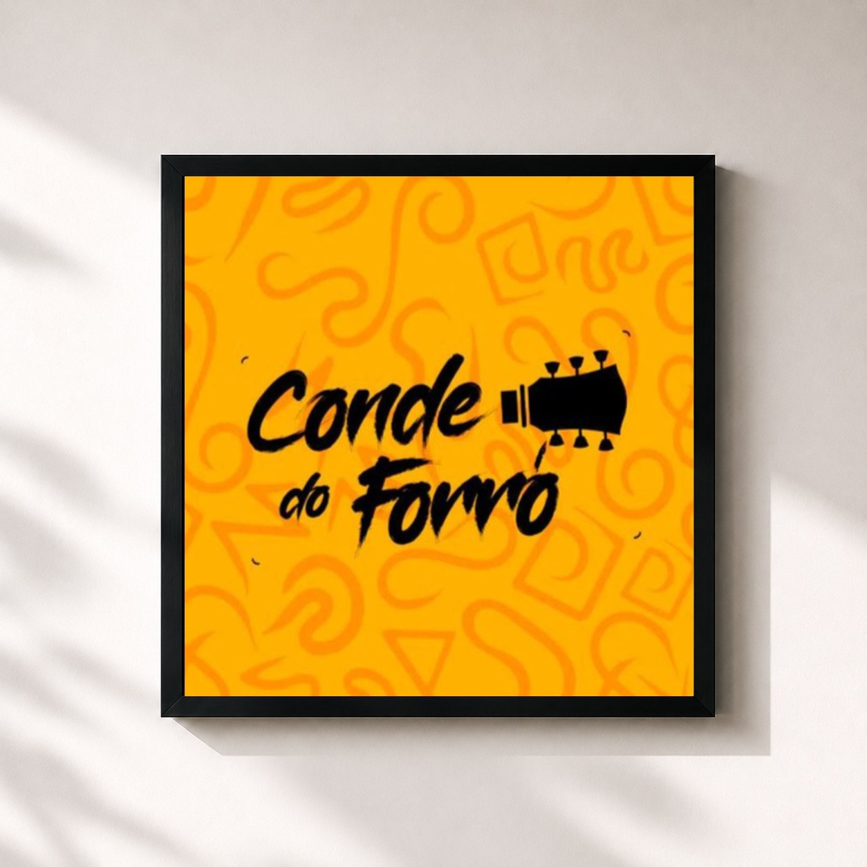 #noir Tableau carré de l'album Conde do Forró de Conde do Forró, cadre noir 32x32 cm