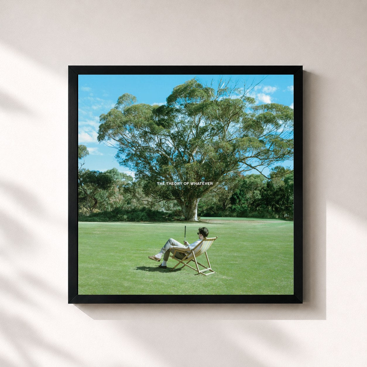 #noir Tableau carré de l'album The Theory Of Whatever (Deluxe) de Jamie T, cadre noir 32x32 cm