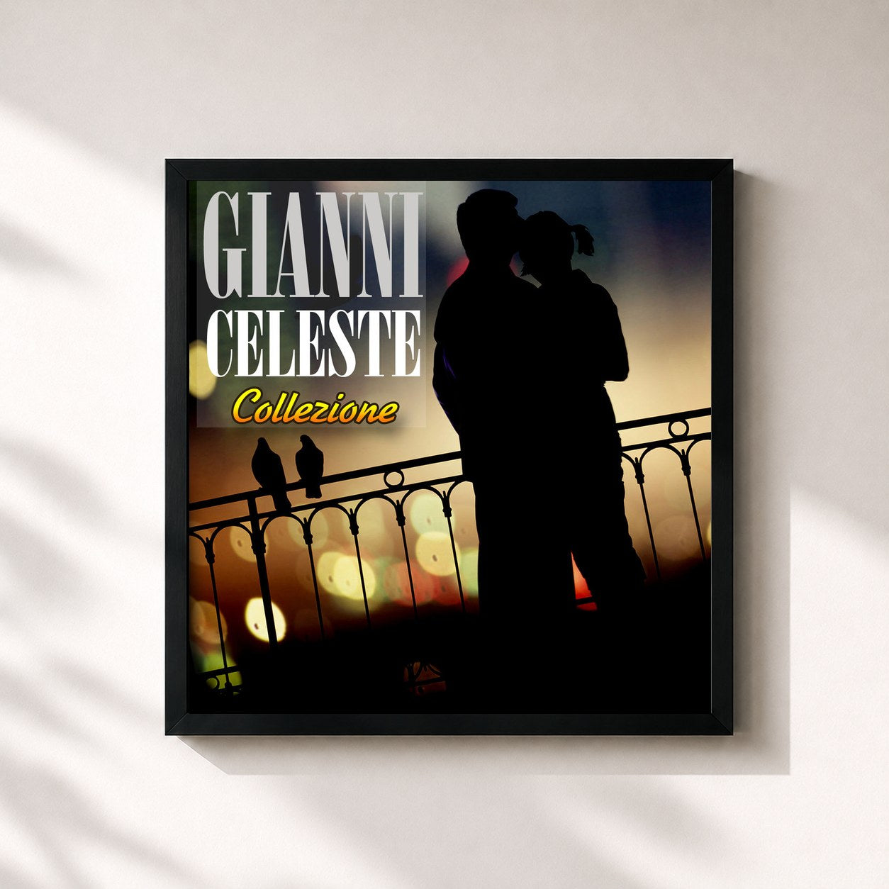 #noir Tableau carré de l'album Gianni Celeste Collezione de Gianni Celeste, cadre noir 32x32 cm