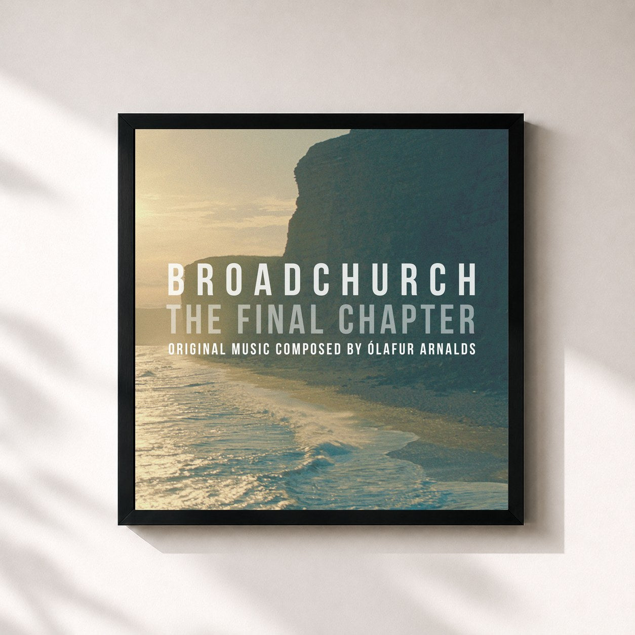 #noir Tableau carré de l'album Broadchurch - The Final Chapter (Music From The Original TV Series) de Ólafur Arnalds, cadre noir 32x32 cm