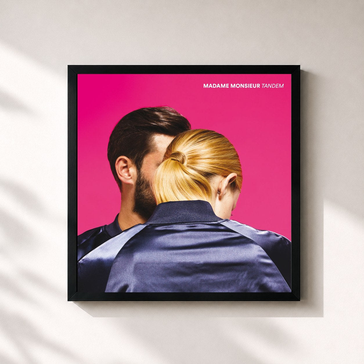 #noir Tableau carré de l'album Tandem EP de Madame Monsieur, cadre noir 32x32 cm