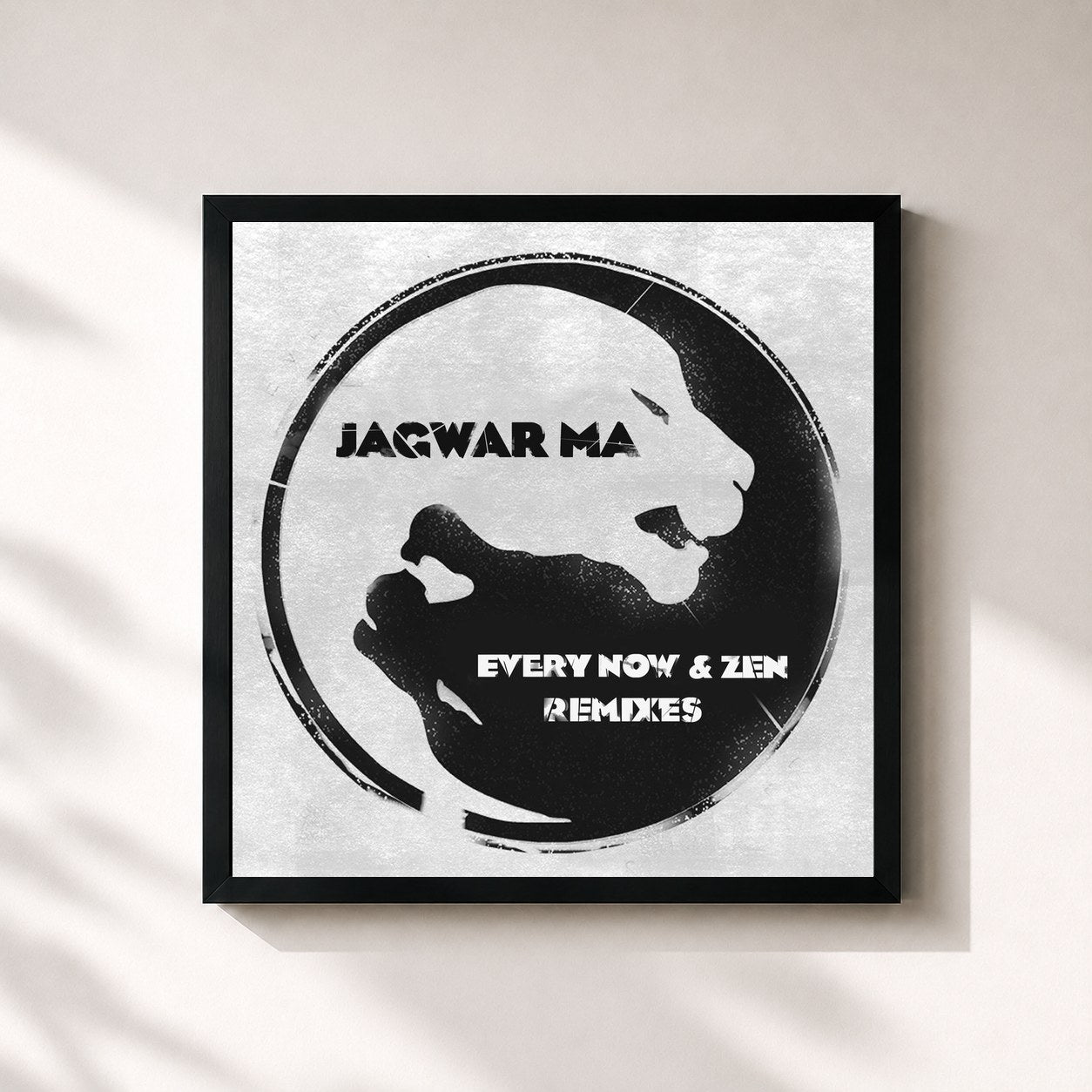 #noir Tableau carré de l'album Every Now & Zen de Jagwar Ma, cadre noir 32x32 cm