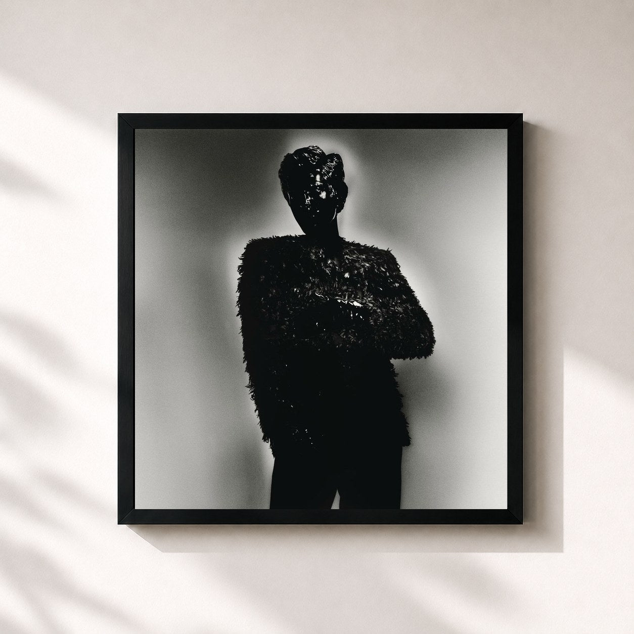 #noir Tableau carré de l'album Gamma de Gesaffelstein, cadre noir 32x32 cm