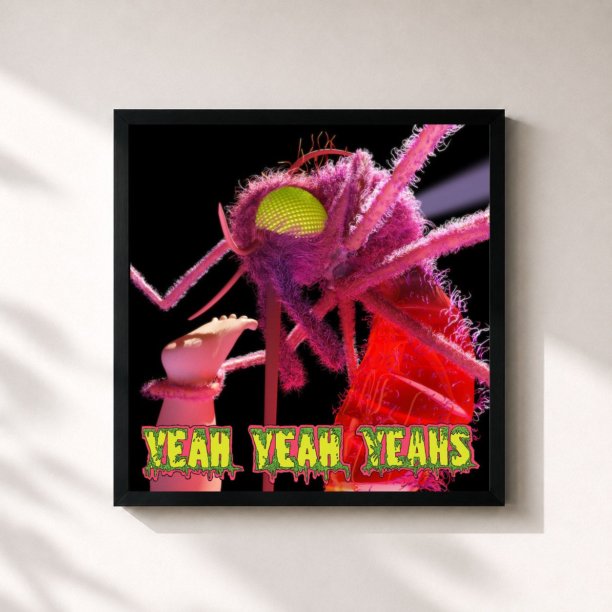 #noir Tableau carré de l'album Mosquito (Deluxe) de Yeah Yeah Yeahs, cadre noir 32x32 cm
