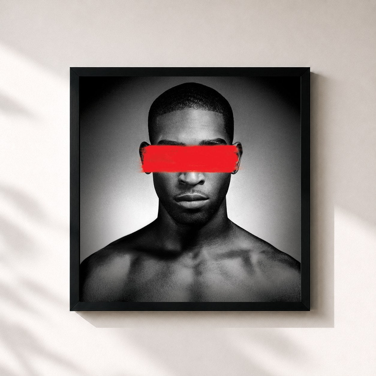 #noir Tableau carré de l'album Demonstration de Tinie Tempah, cadre noir 32x32 cm