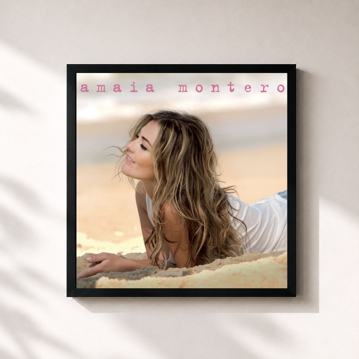 #noir Tableau carré de l'album Amaia Montero de Amaia Montero, cadre noir 32x32 cm