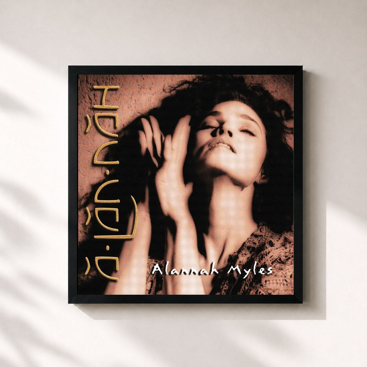 #noir Tableau carré de l'album Alannah de Alannah Myles, cadre noir 32x32 cm