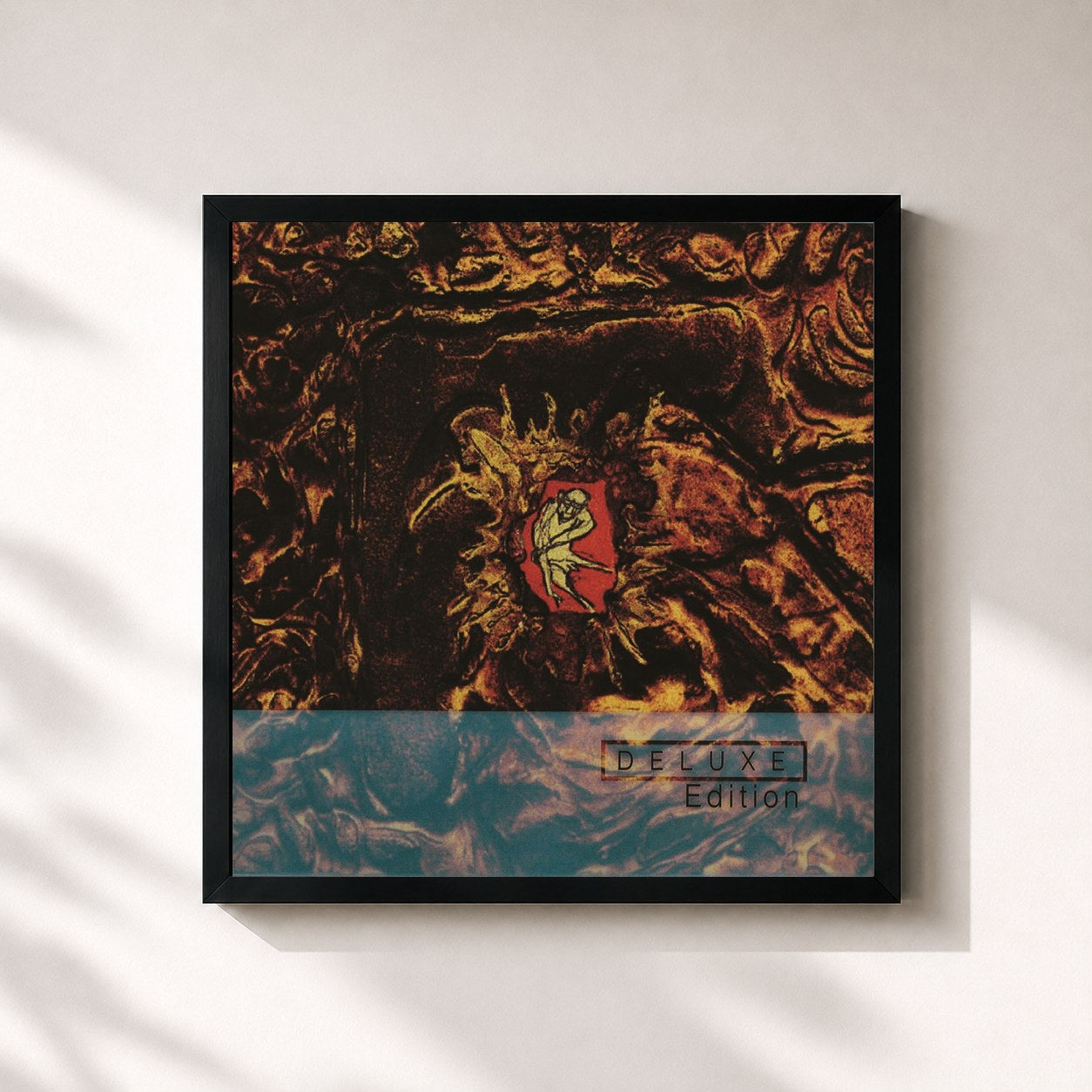 #noir Tableau carré de l'album Worst Case Scenario (Deluxe Edition) de dEUS, cadre noir 32x32 cm