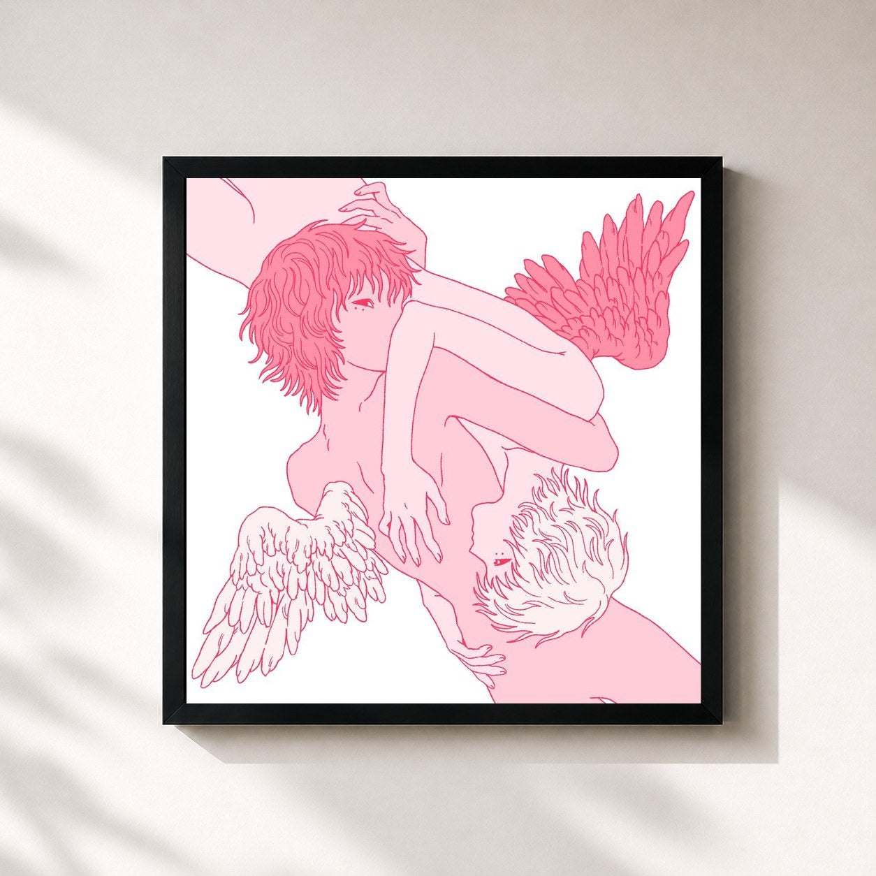 #noir Tableau carré de l'album EVE: ROMANCE de BIBI, cadre noir 32x32 cm