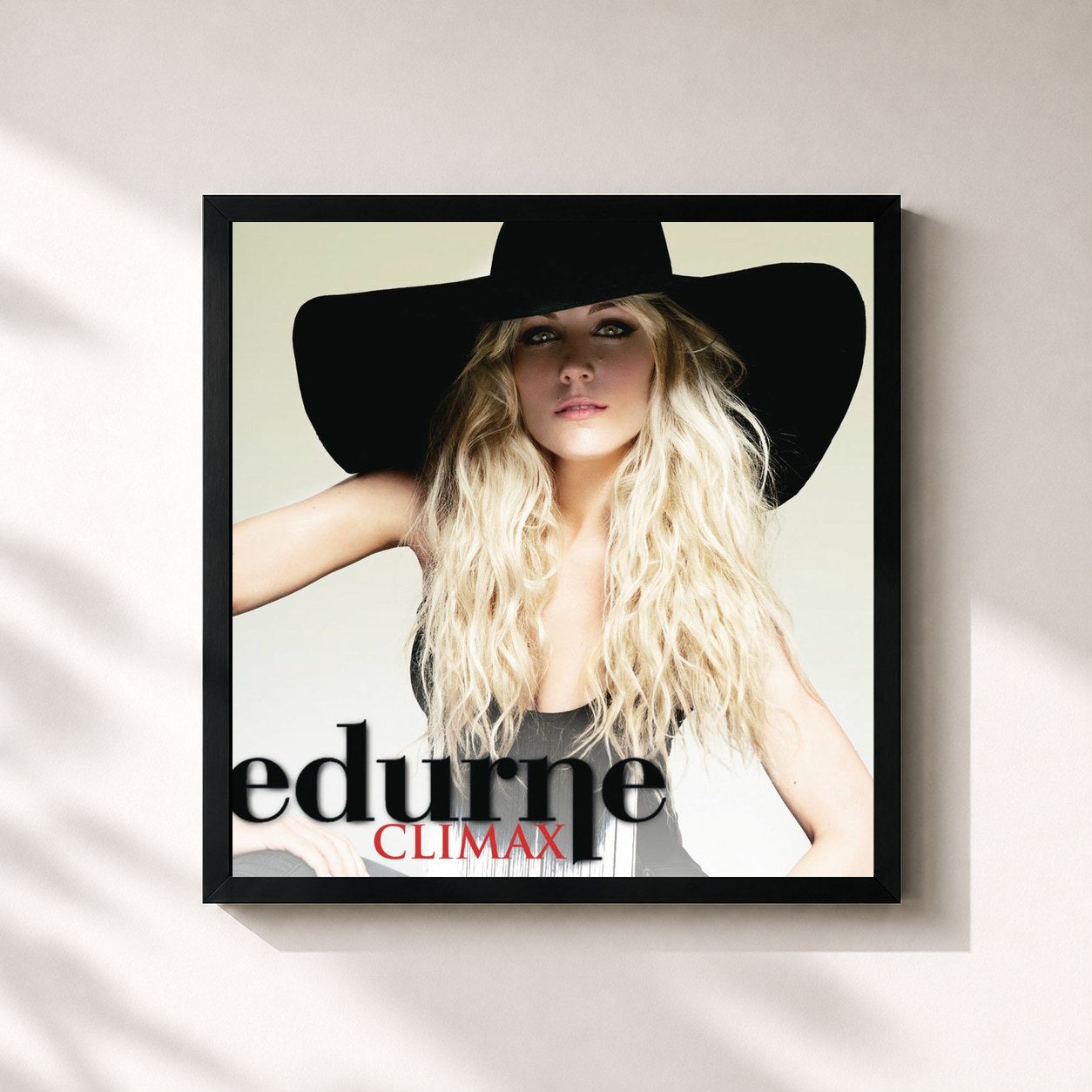 #noir Tableau carré de l'album Climax de edurne, cadre noir 32x32 cm