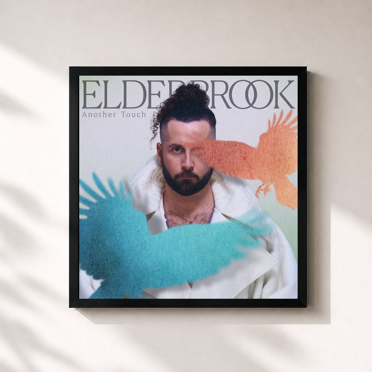#noir Tableau carré de l'album Another Touch de Elderbrook, cadre noir 32x32 cm