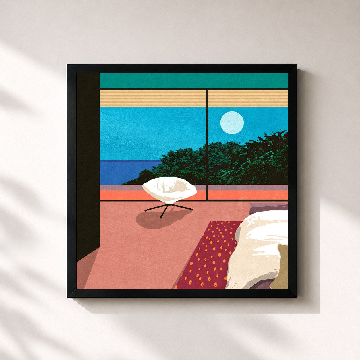#noir Tableau carré de l'album Take your time. de Bolden., cadre noir 32x32 cm