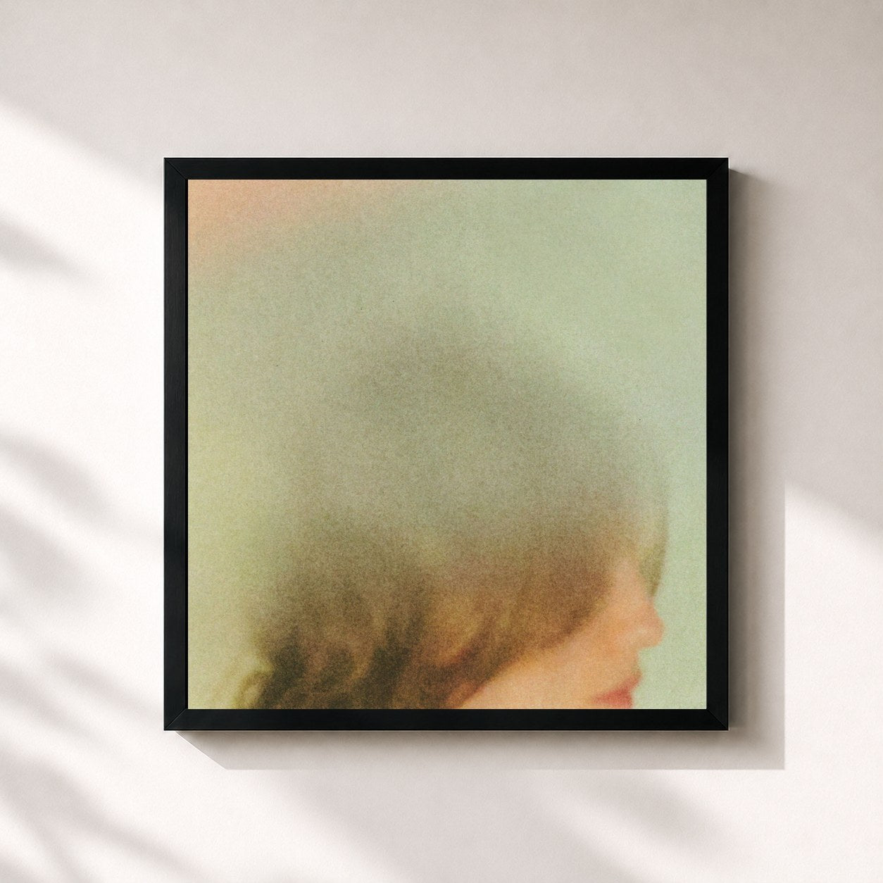 #noir Tableau carré de l'album Two Lives de Wet, cadre noir 32x32 cm