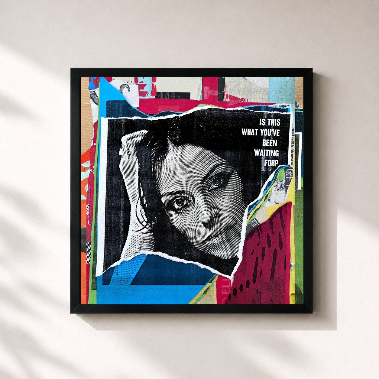 #noir Tableau carré de l'album Is This What You've Been Waiting For? de Amy Macdonald, cadre noir 32x32 cm