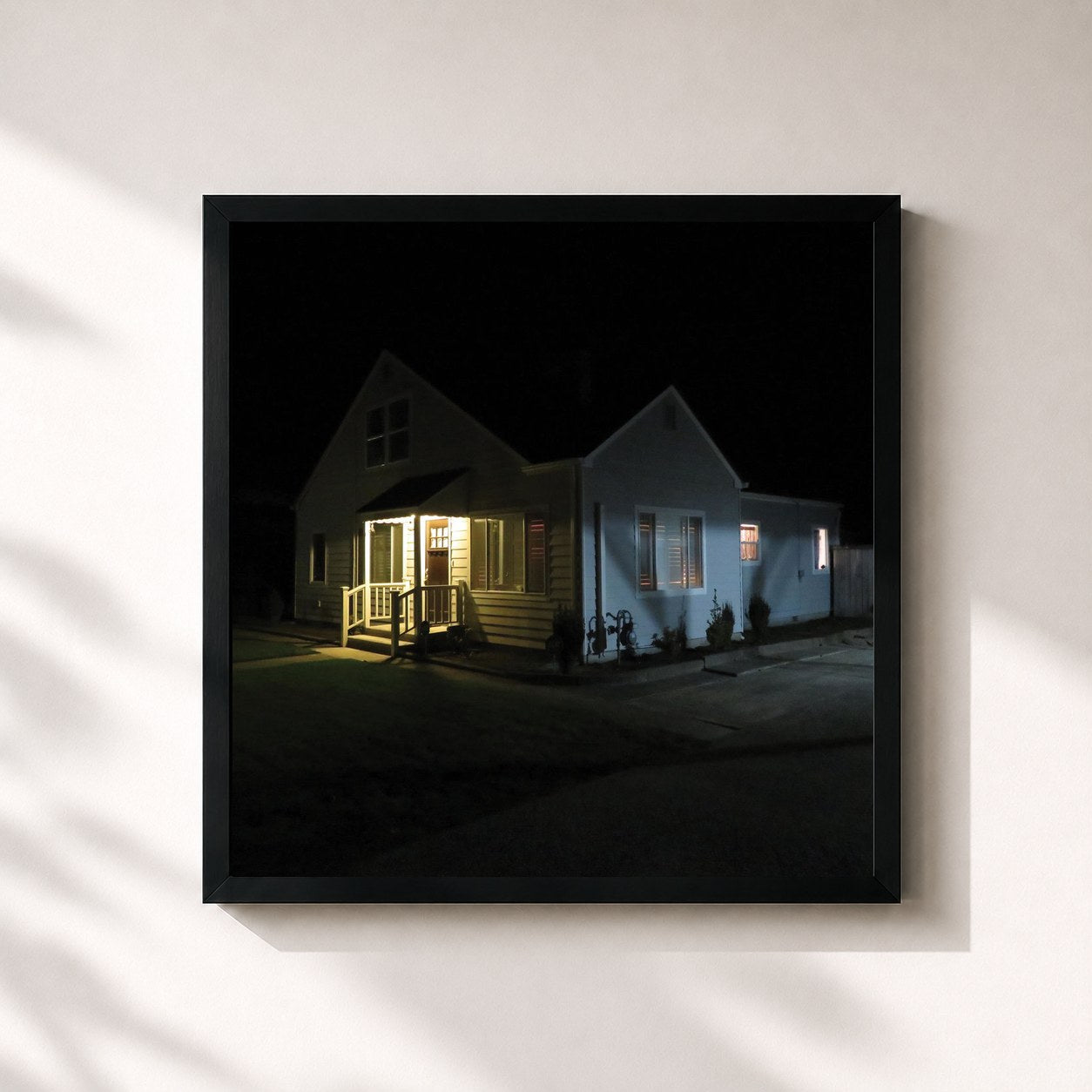#noir Tableau carré de l'album What's New, Tomboy? de Damien Jurado, cadre noir 32x32 cm