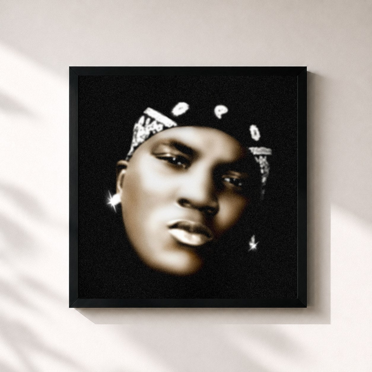 #noir Tableau carré de l'album TM104: The Legend of the Snowman de Jeezy, cadre noir 32x32 cm