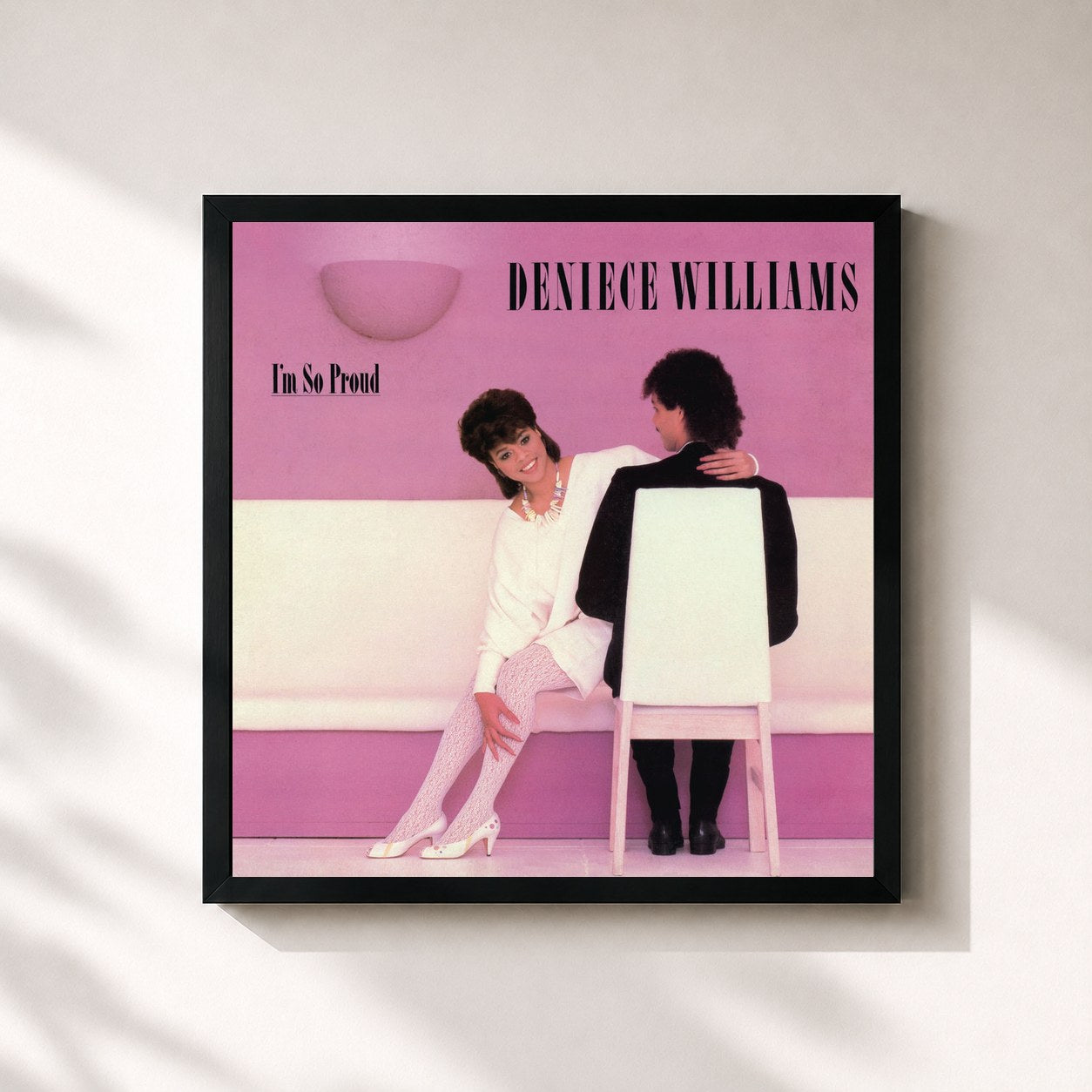 #noir Tableau carré de l'album I'm So Proud (Expanded Edition) de Deniece Williams, cadre noir 32x32 cm