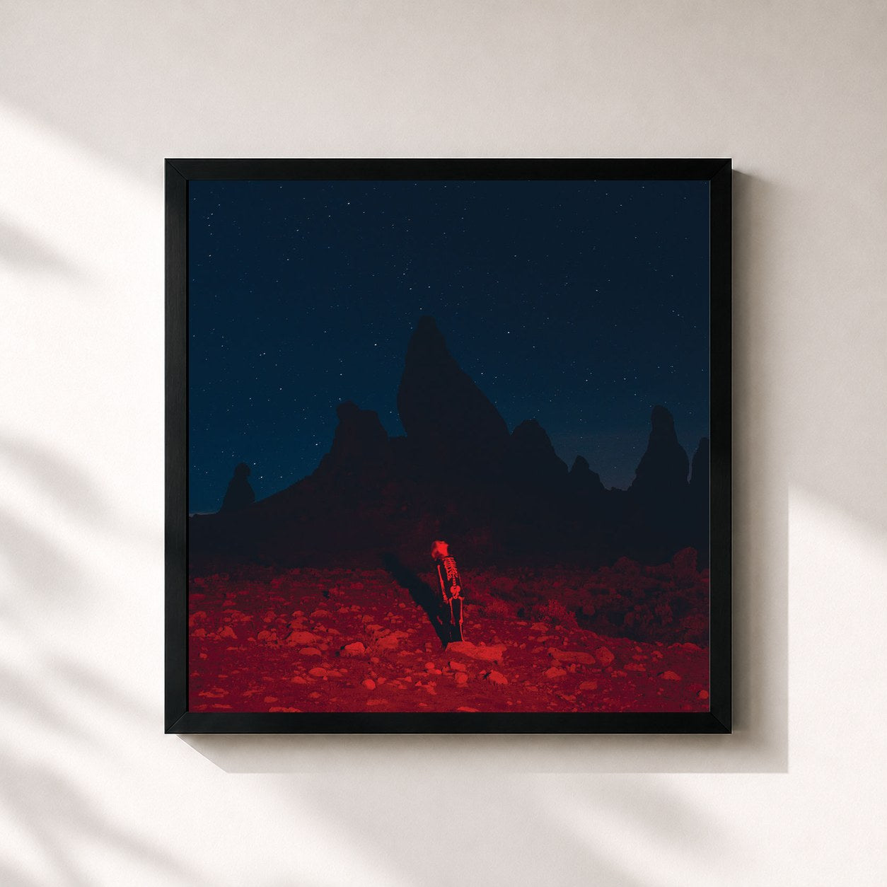 #noir Tableau carré de l'album Punisher de Phoebe Bridgers, cadre noir 32x32 cm