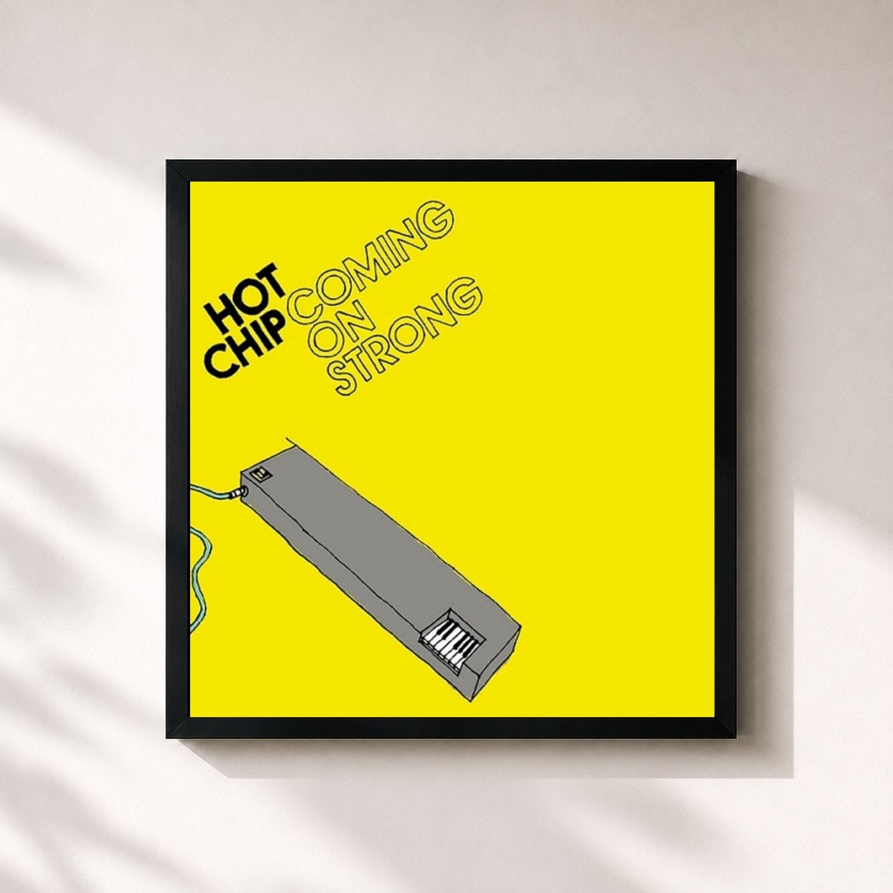 #noir Tableau carré de l'album Coming On Strong (Bonus Edition) de Hot Chip, cadre noir 32x32 cm