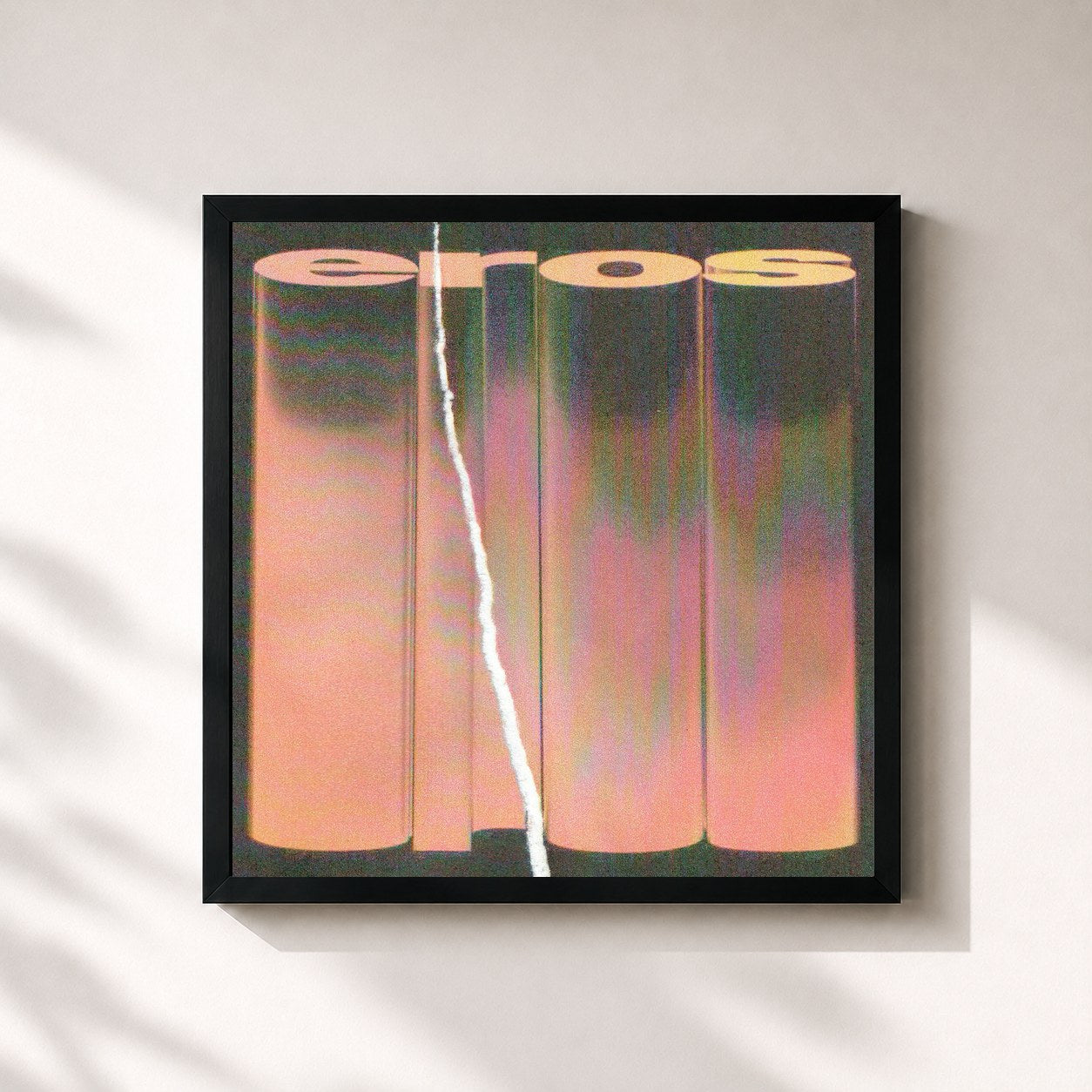 #noir Tableau carré de l'album EROS (2018) de RIN, cadre noir 32x32 cm