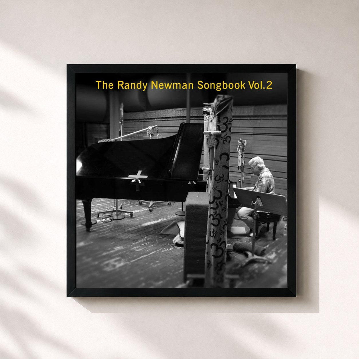 #noir Tableau carré de l'album The Randy Newman Songbook, Vol. 2 de Randy Newman, cadre noir 32x32 cm