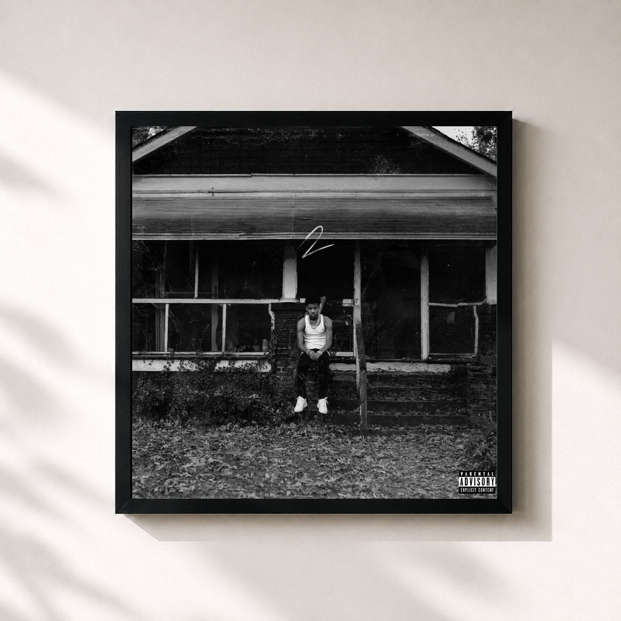 #noir Tableau carré de l'album Who is Nardo Wick?? (Deluxe) de Nardo Wick, cadre noir 32x32 cm