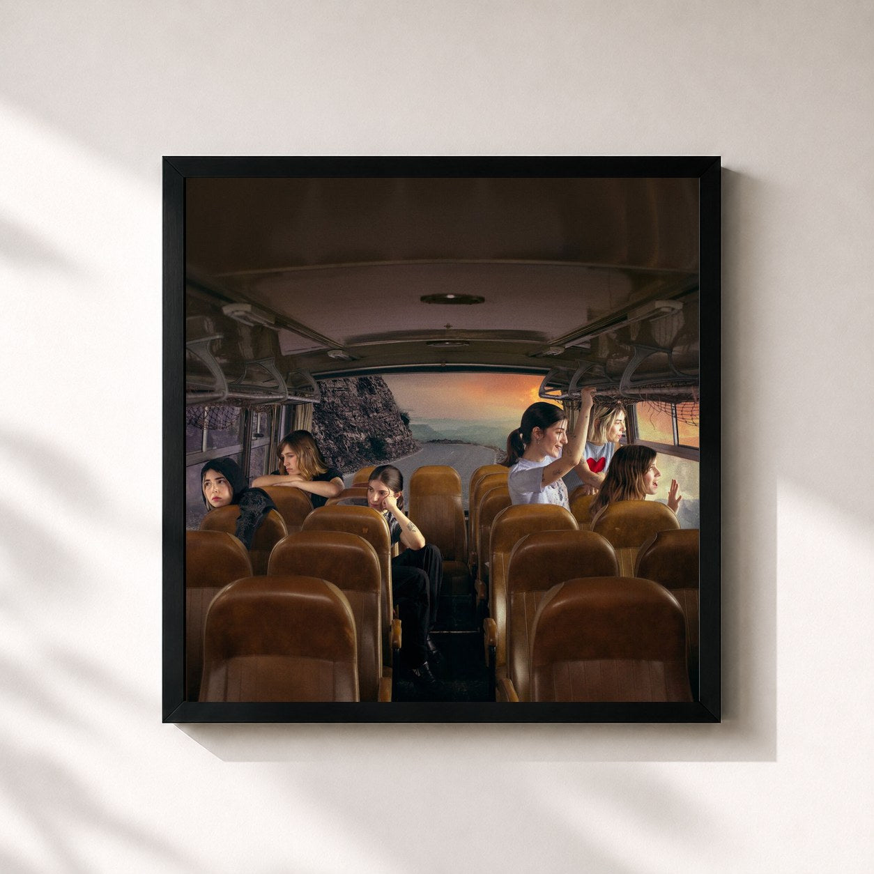 #noir Tableau carré de l'album TANTO POR HACER de Carino, cadre noir 32x32 cm