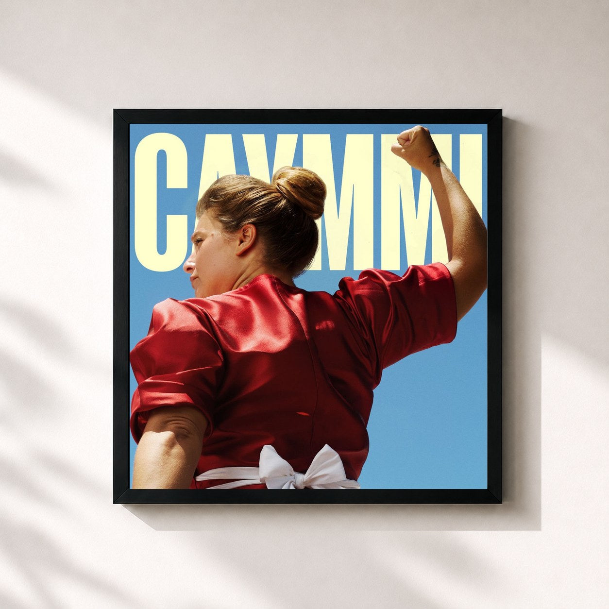 #noir Tableau carré de l'album CAYMMI de Alice Caymmi, cadre noir 32x32 cm