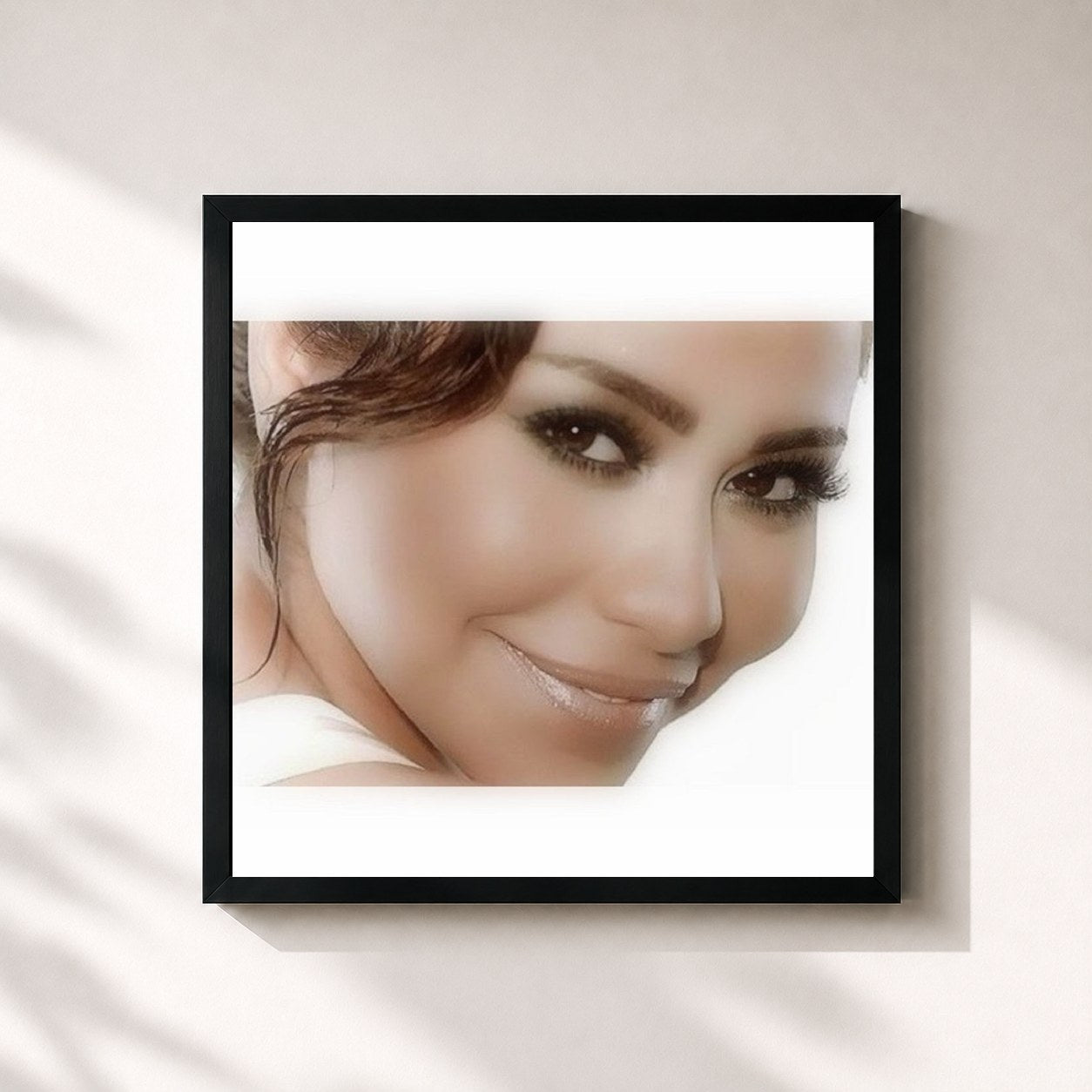 #noir Tableau carré de l'album Sherine 2015 de Sherine, cadre noir 32x32 cm