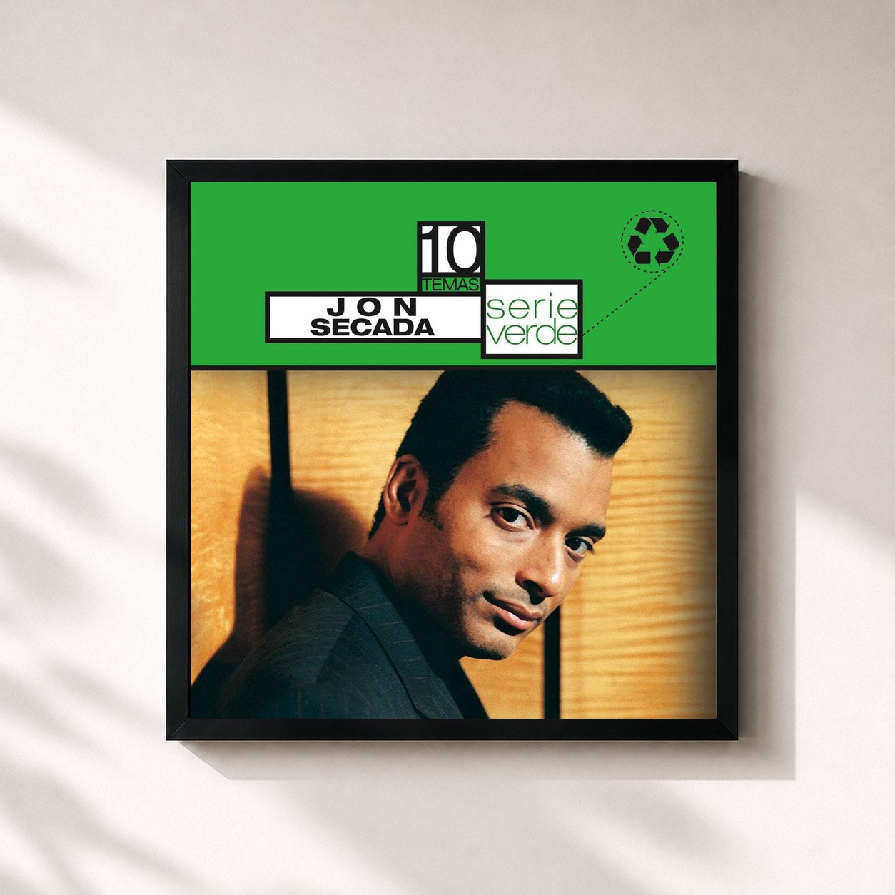 #noir Tableau carré de l'album Serie Verde- Jon Secada de Jon Secada, cadre noir 32x32 cm