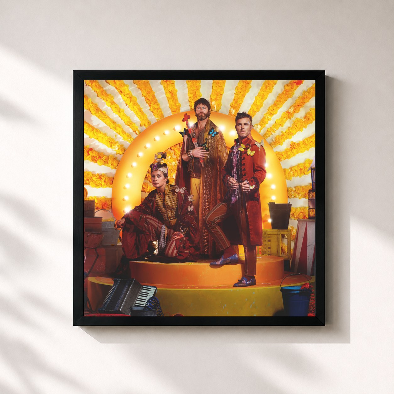 #noir Tableau carré de l'album Wonderland (Deluxe) de Take That, cadre noir 32x32 cm