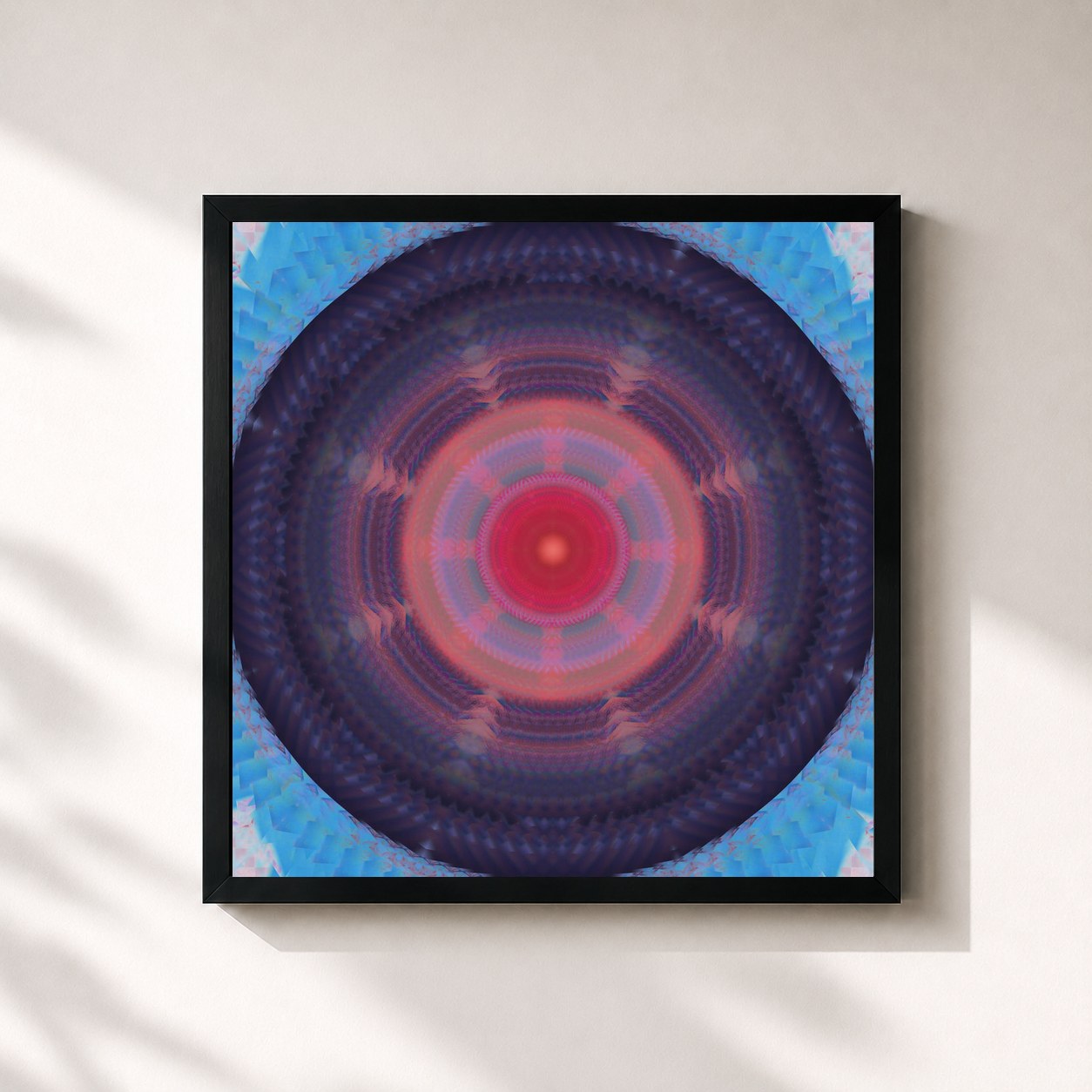 #noir Tableau carré de l'album I C U (Music to Read To) de Poppy, cadre noir 32x32 cm