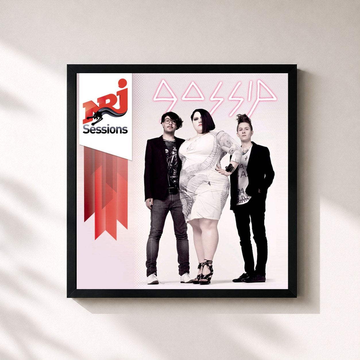 #noir Tableau carré de l'album Gossip - NRJ Session de Gossip, cadre noir 32x32 cm