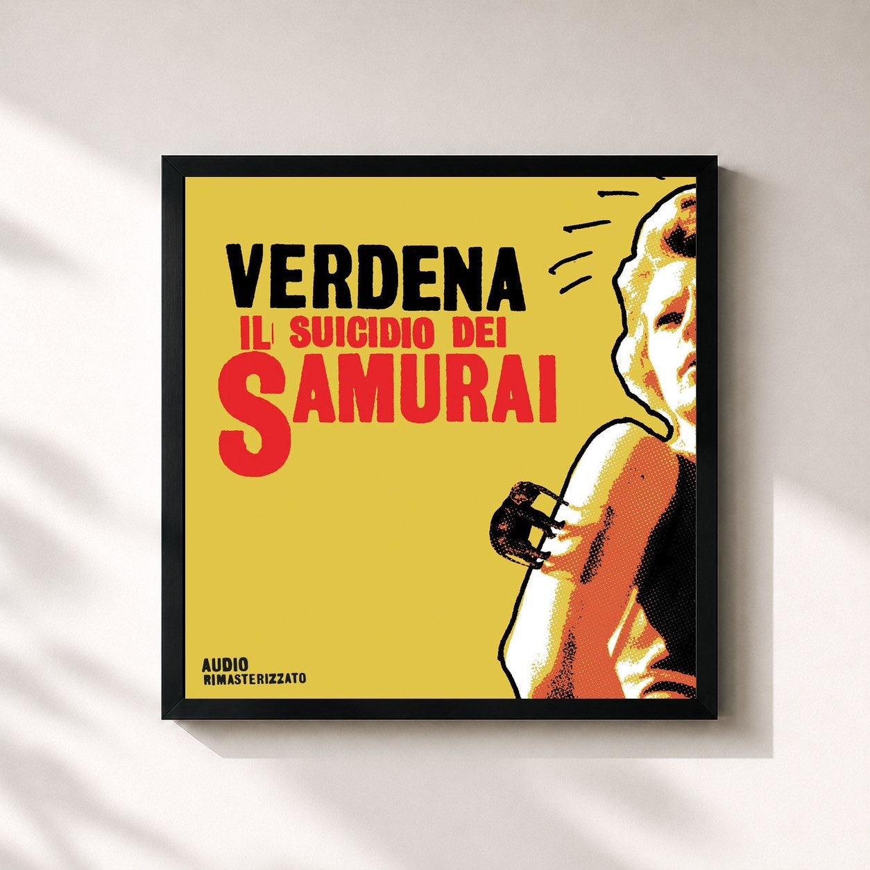 #noir Tableau carré de l'album Il Suicidio Dei Samurai (20th Anniversary / Remastered 2024) de Verdena, cadre noir 32x32 cm