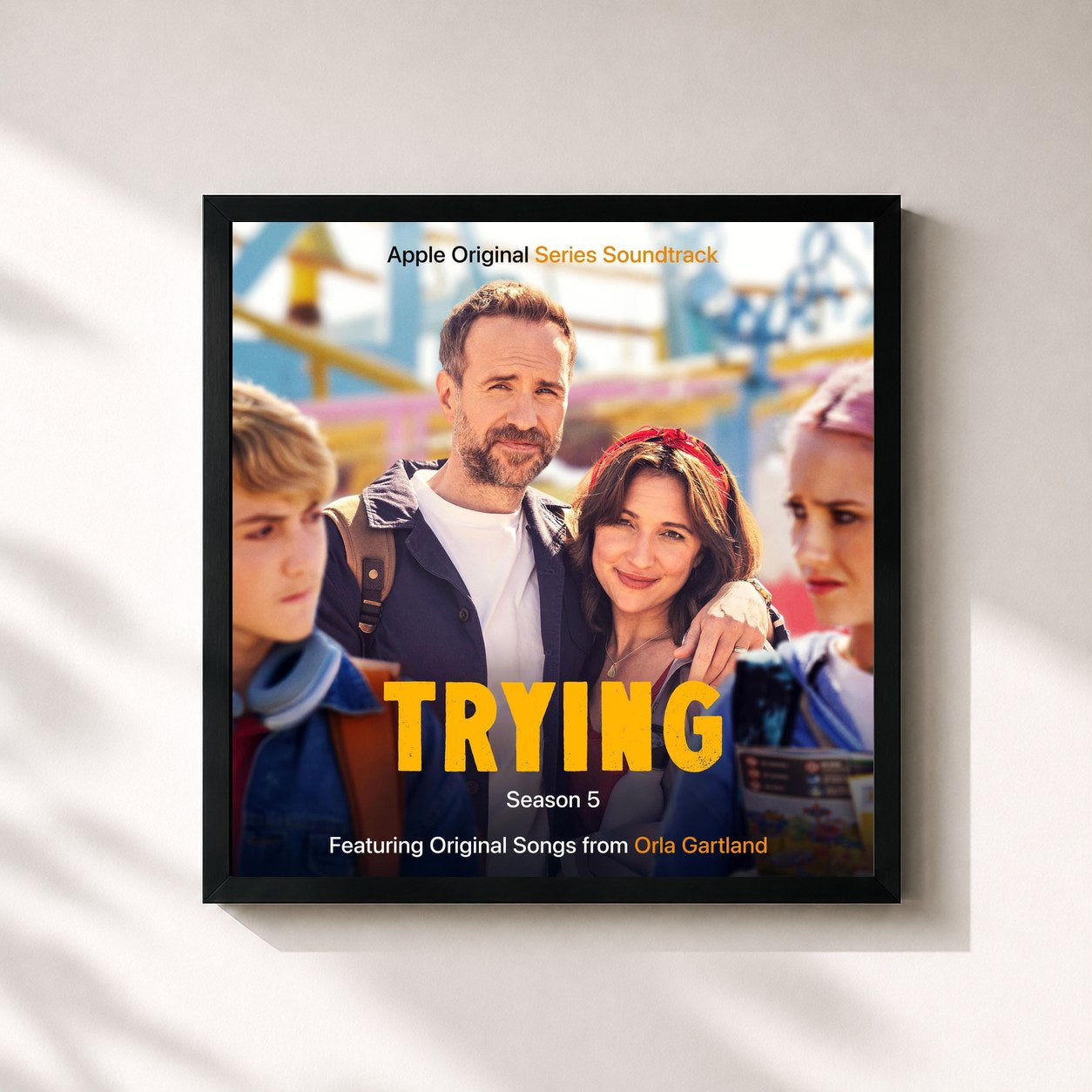 #noir Tableau carré de l'album Trying: Season 5 (Apple Original Series Soundtrack) de Orla Gartland, cadre noir 32x32 cm