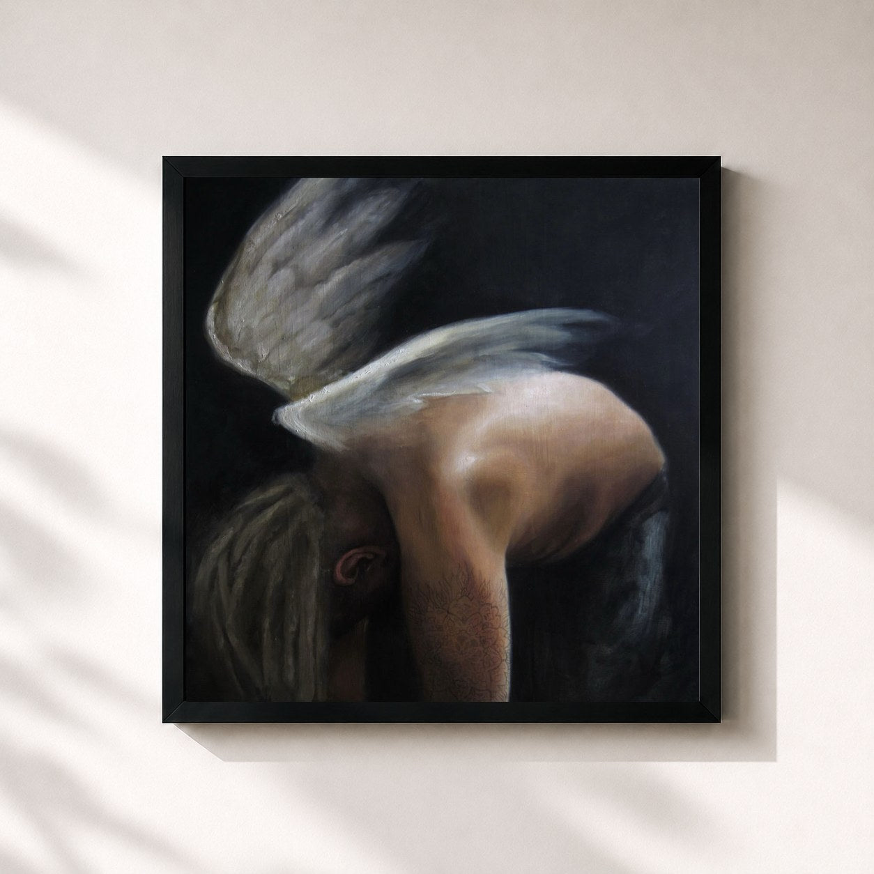 #noir Tableau carré de l'album Saint Michael V2 de Trippie Redd, cadre noir 32x32 cm