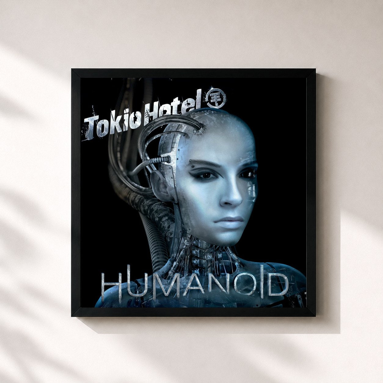 #noir Tableau carré de l'album Humanoid (Online Deluxe Version Deutsch) de Tokio Hotel, cadre noir 32x32 cm