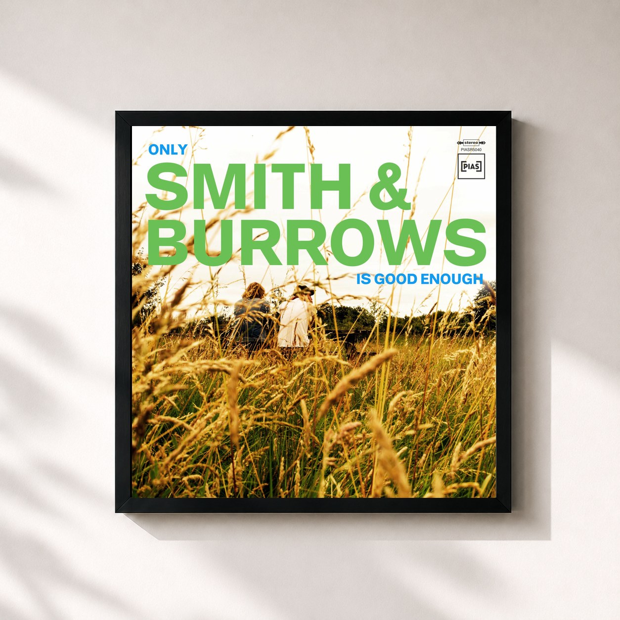 #noir Tableau carré de l'album Only Smith & Burrows Is Good Enough de Smith & Burrows, cadre noir 32x32 cm