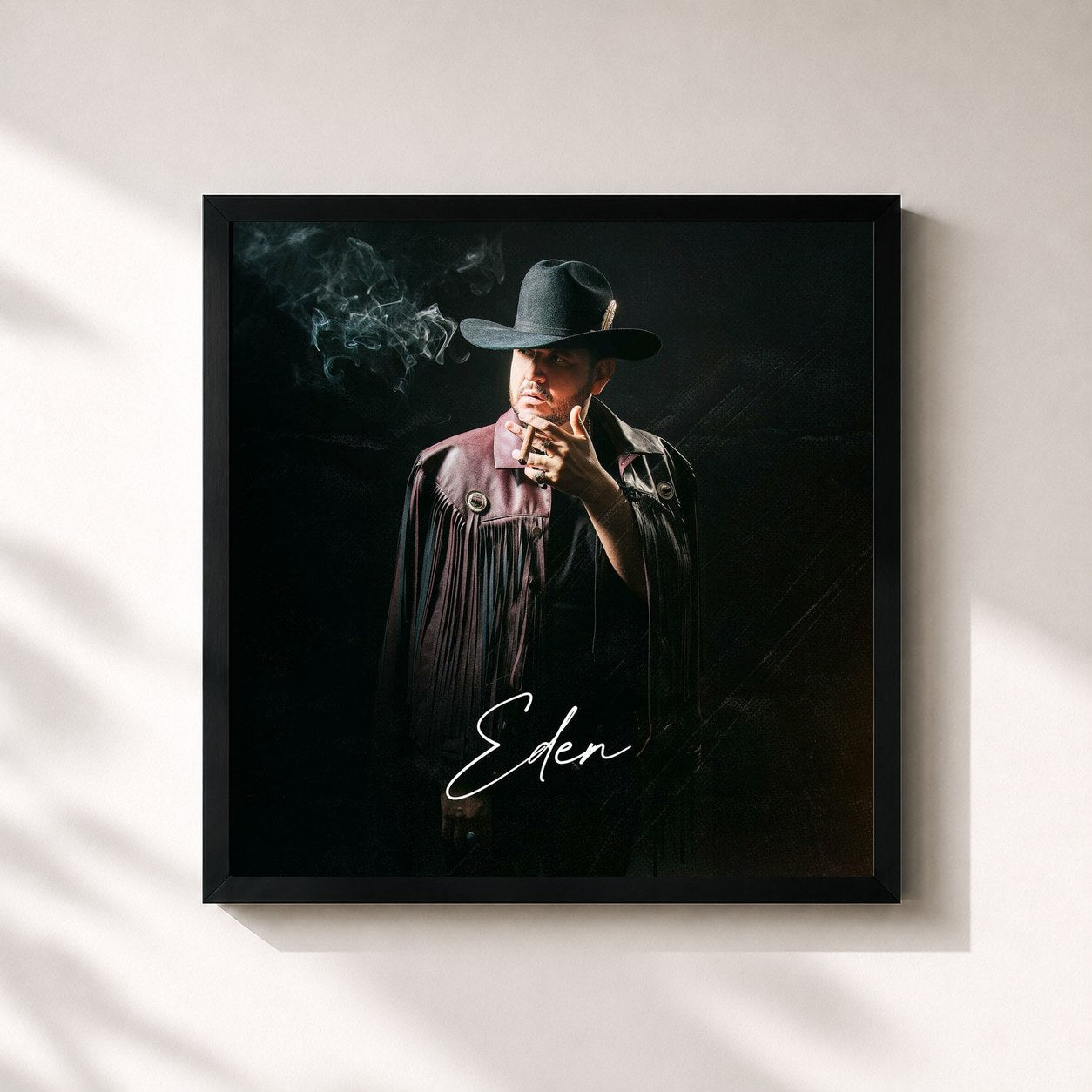 #noir Tableau carré de l'album Eden de Edén Muñoz, cadre noir 32x32 cm