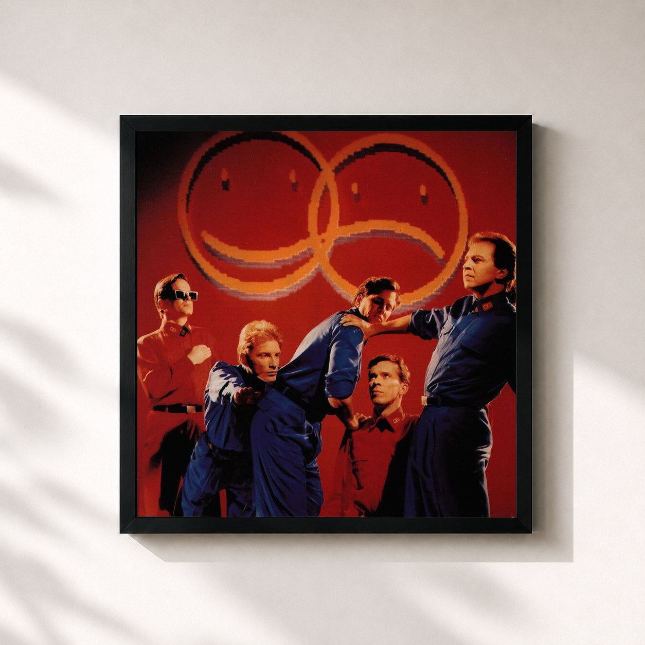 #noir Tableau carré de l'album Total Devo de DEVO, cadre noir 32x32 cm