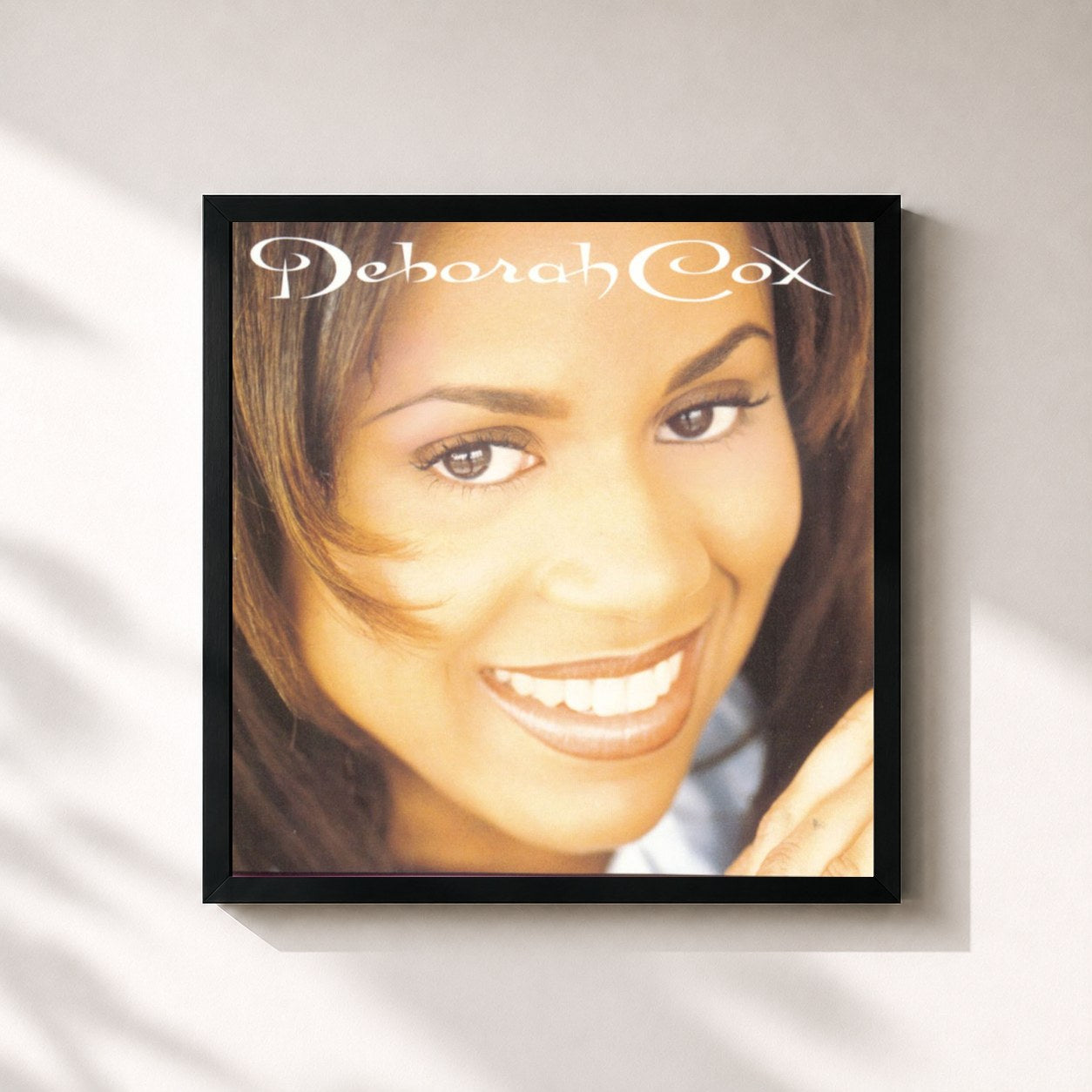 #noir Tableau carré de l'album Deborah Cox de Deborah Cox, cadre noir 32x32 cm