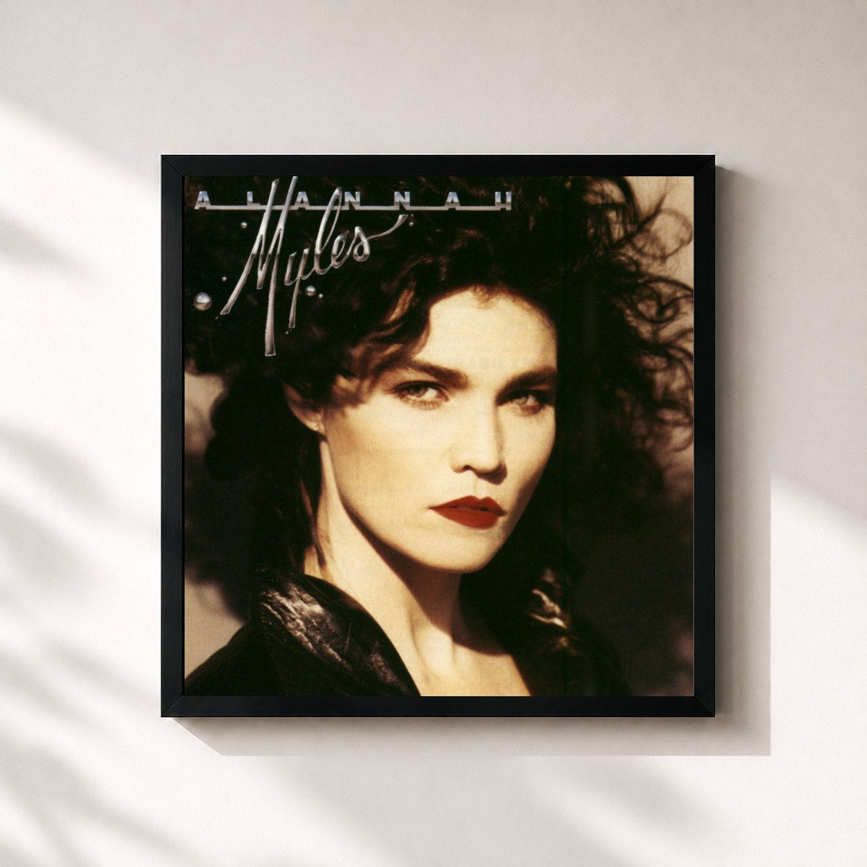 #noir Tableau carré de l'album Alannah Myles de Alannah Myles, cadre noir 32x32 cm