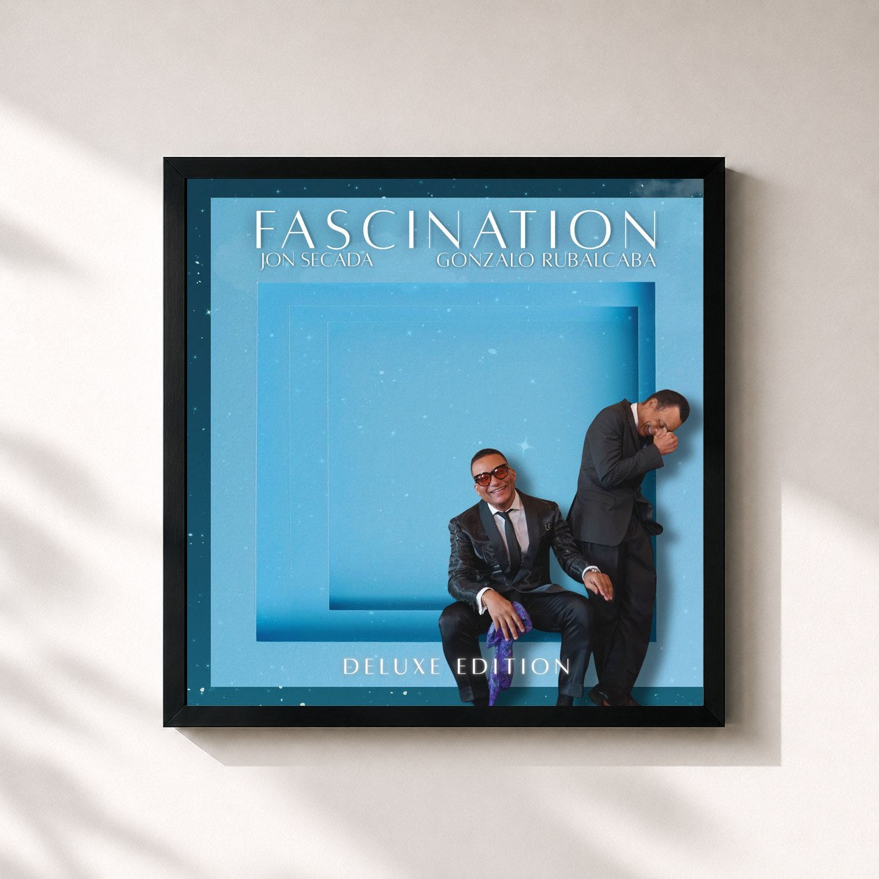 #noir Tableau carré de l'album Fascination (Deluxe Edition) de Jon Secada, cadre noir 32x32 cm