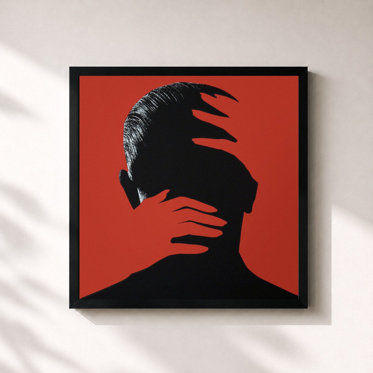 #noir Tableau carré de l'album What's The Cure? de Yodelice, cadre noir 32x32 cm