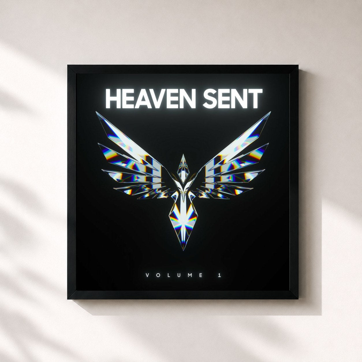 #noir Tableau carré de l'album Heaven Sent: Volume 1 de Slander, cadre noir 32x32 cm